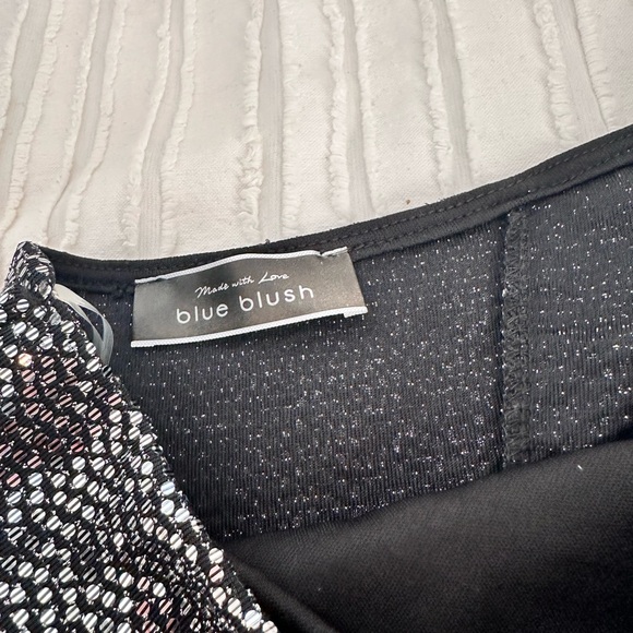 NWT Black Sequin One Shoulder Dress Size S - Picture 3 of 4